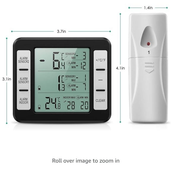 Wireless digital freezer thermometer with Wireless sensors (6) - Picture 9 of 10